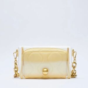 LAST 1!🔥ZARA CHAIN STRAP VINYL SHOULDER BAG